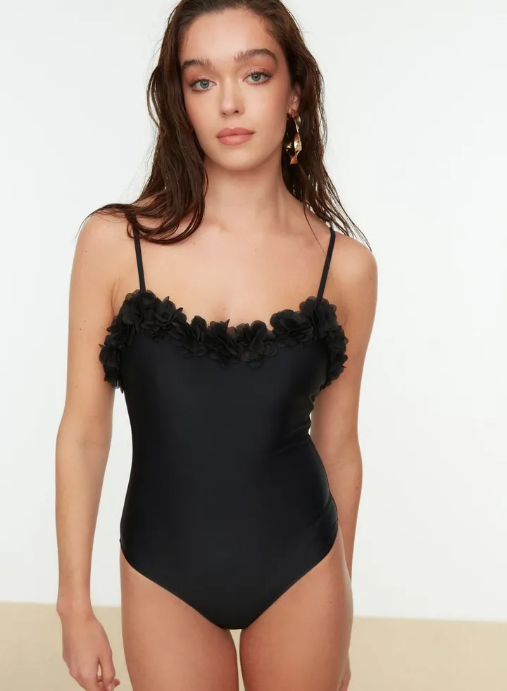 Floral Applique Swimsuit