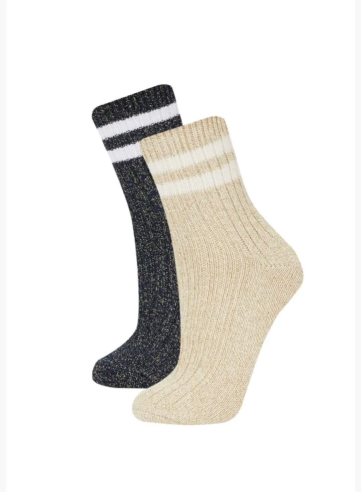 2 Pack Woman High Cut Socks