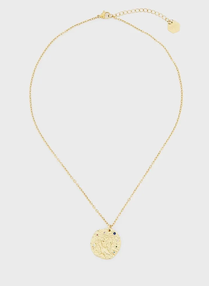 Leo Gold Coin Necklace