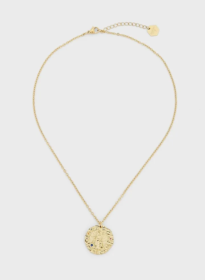 Virgo Gold Coin Necklace