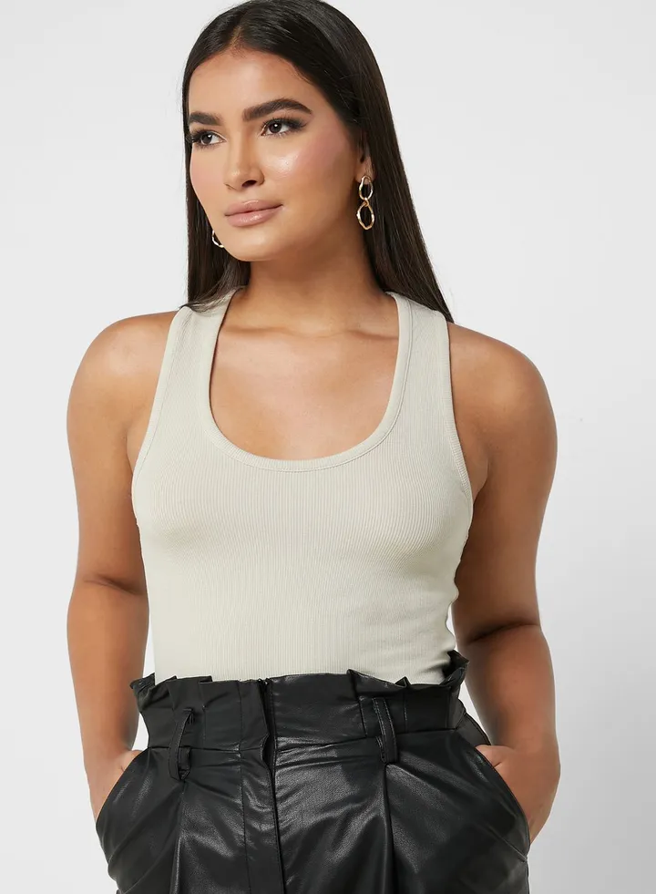 Ribbed Knitted Tank Top