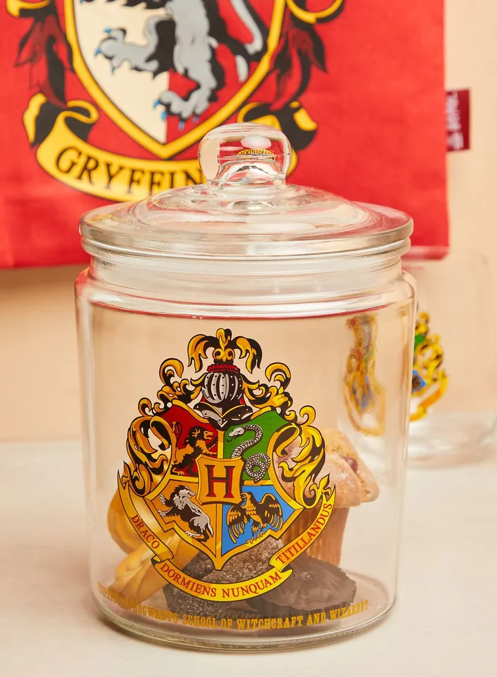Hogwarts Glass Cookie Jar