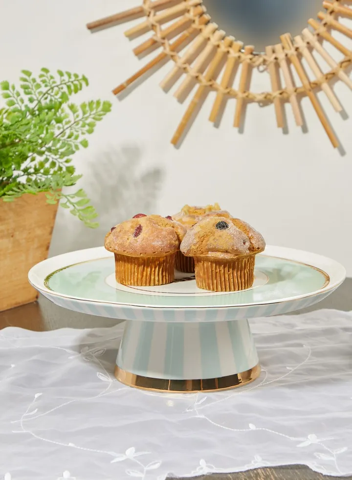 Slogan Footed Cake Stand