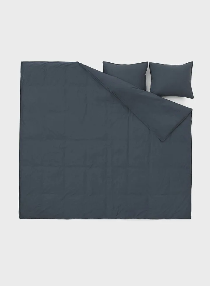 Washed Cotton Duvet Cover Set-240X220 50X80