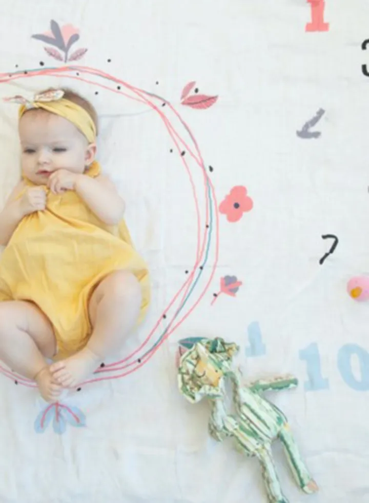 Set Of 2 Baby Milestone Blankets