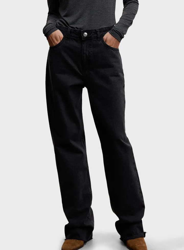 High Waist Straight Jeans