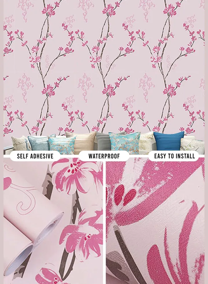 Simple Elegant Self Adhesive Home Decor Wallpaper Sticker (45cm*500cm)