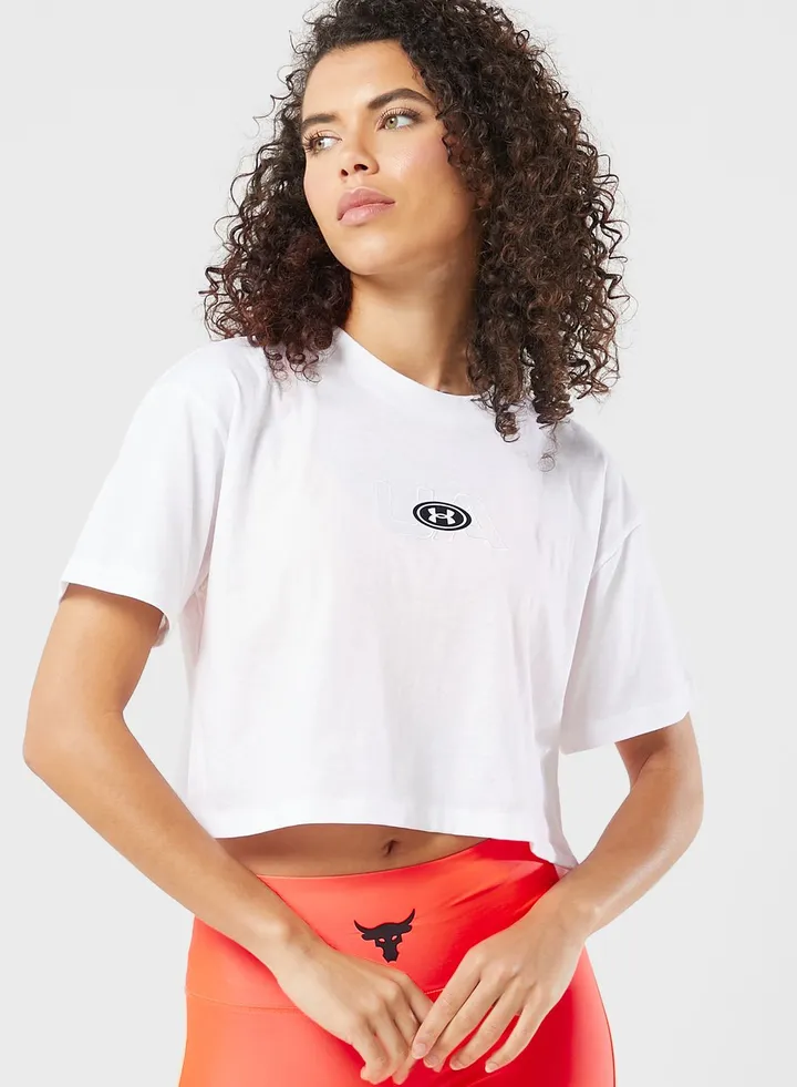 Logo Dip Dye Cropped Top