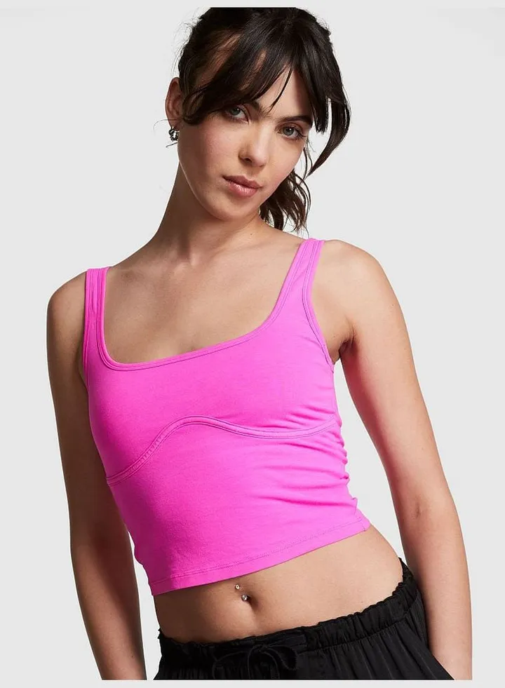 Cotton Contour Crop Tank Top