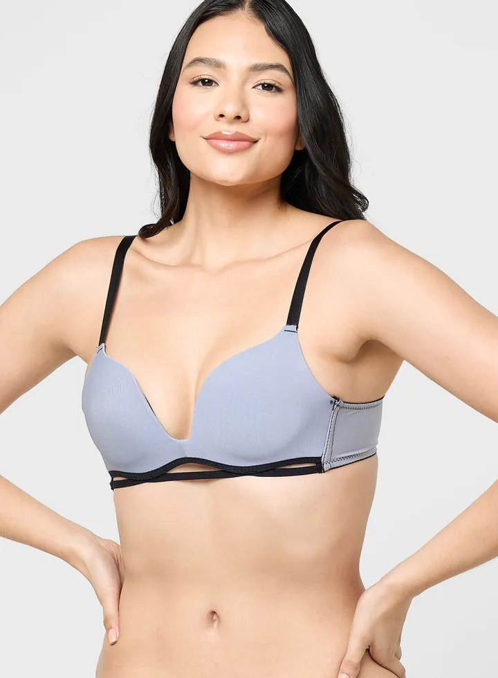 Contrast Strap T-Shirt Bra