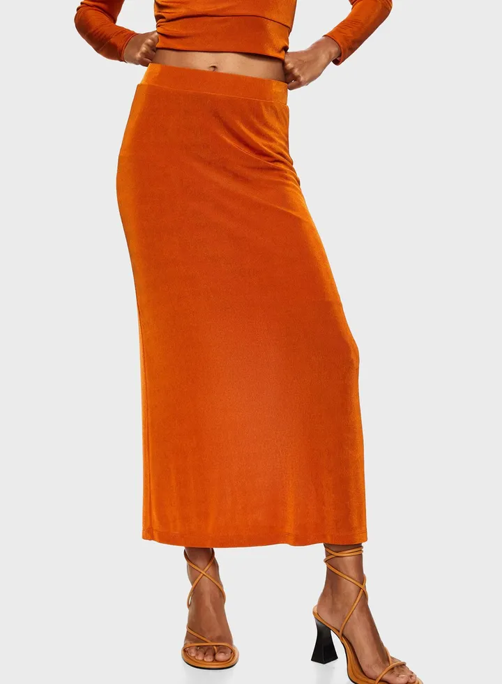 High Waist Knitted Skirt