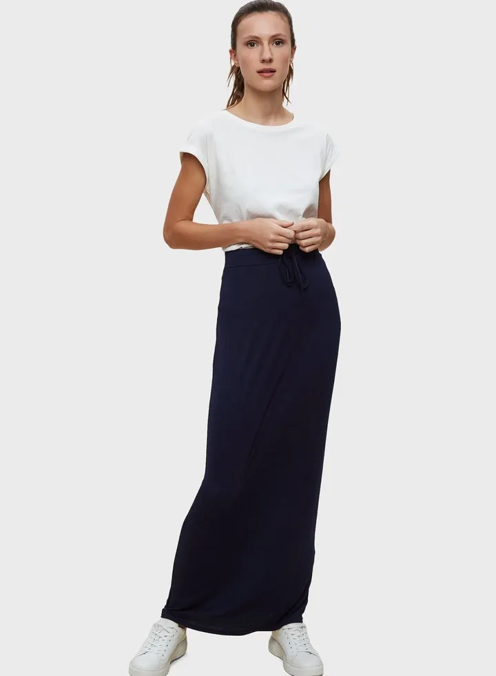 Pleated Midi Skirt