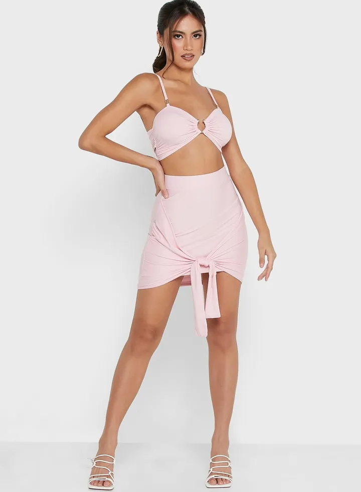 Wrap Front Skirt
