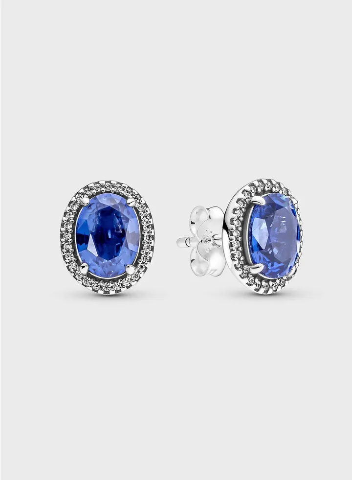 Sparkling Statement Halo Stud Earrings