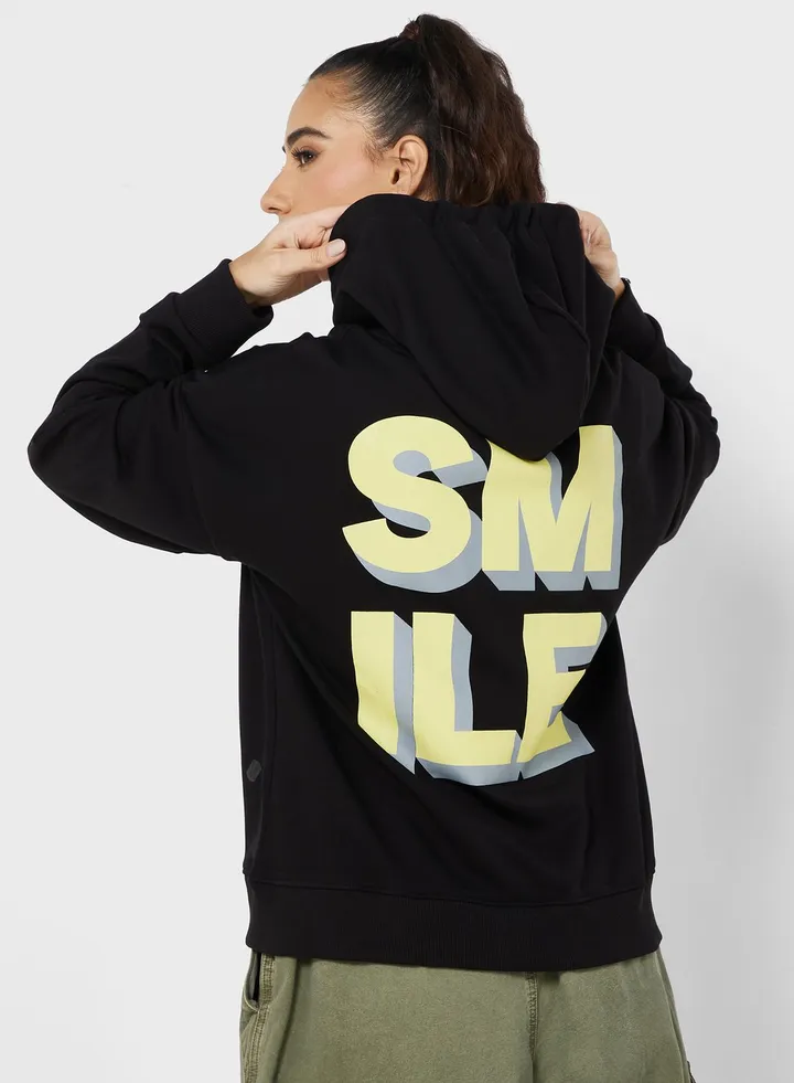 Graphic Zip Thru Hoodie