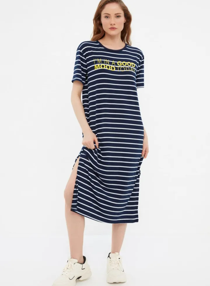 Striped Knitted Dress