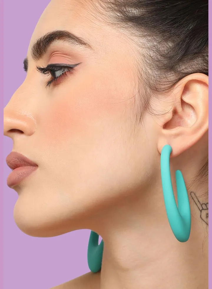Gold Plated Casual Designer Hoop Earring For Women