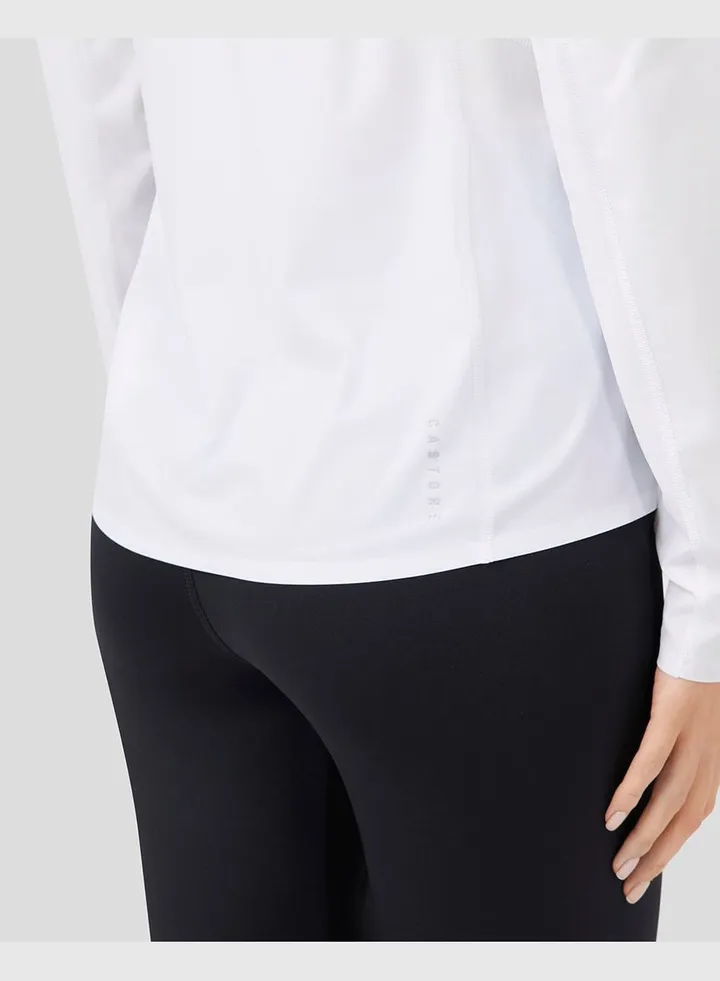 Women's White Metatek Long Sleeve Training Tee