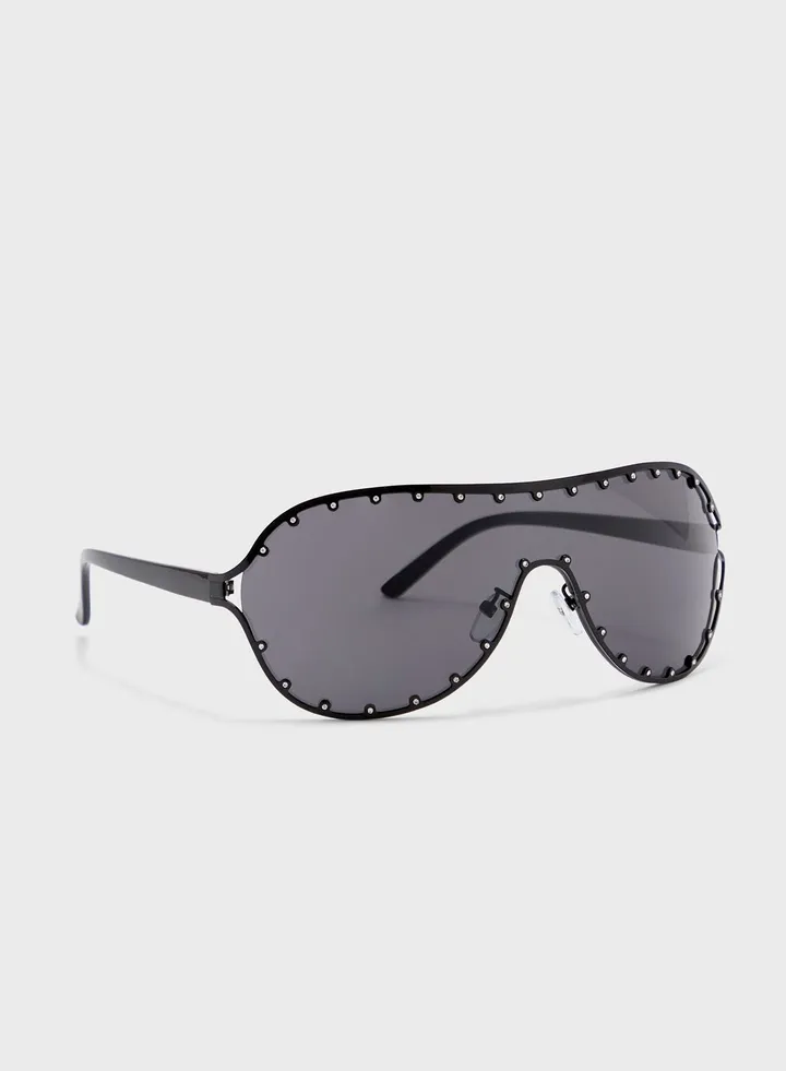 Studded Oversized Sunglasses