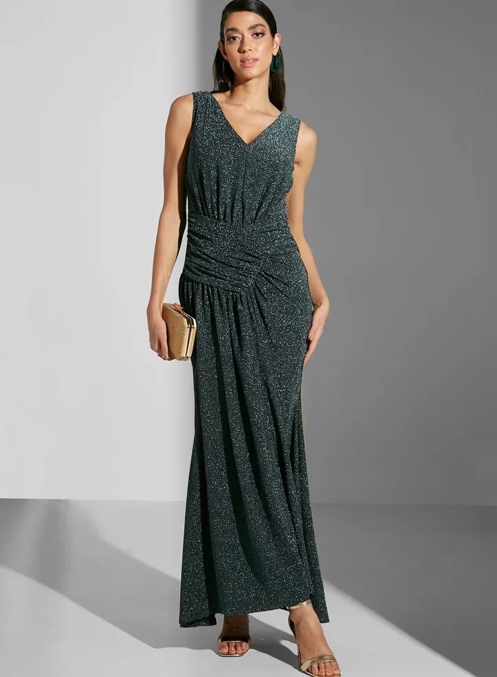 Asoo Shimmer Twist Detail Dress