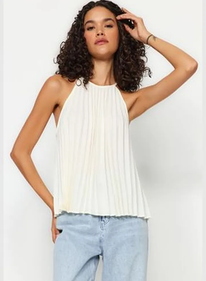 Ecru Woven Blouse TWOAW24BZ00451