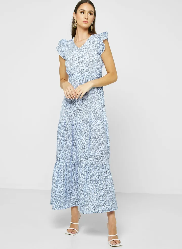 Printed Tier Dress