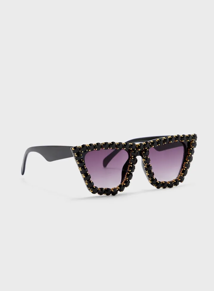 Rhinestone Cateye Sunglasses