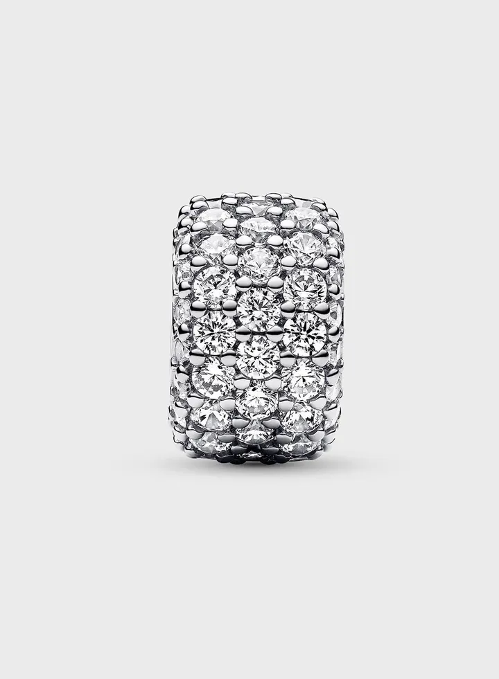 Sparkling Pavé Triple-Row Charm