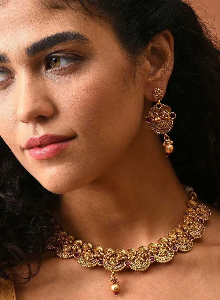 Gold Plated Designer Necklace Set