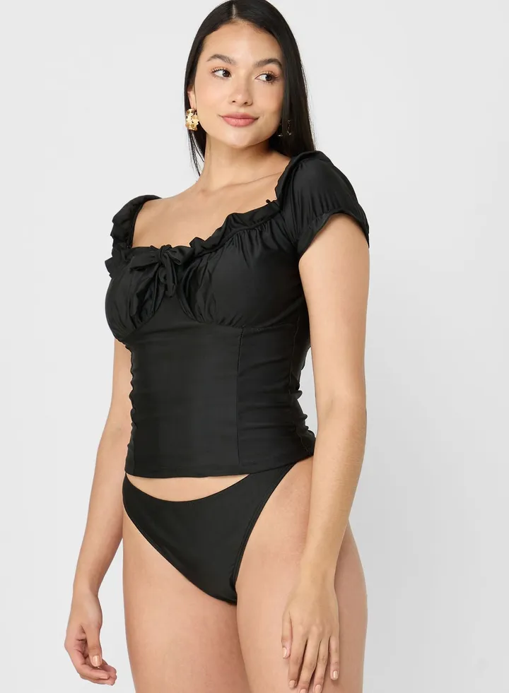 Ruffle Front Detail Bikini Set