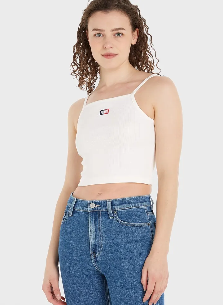 Strappy Logo Crop Top