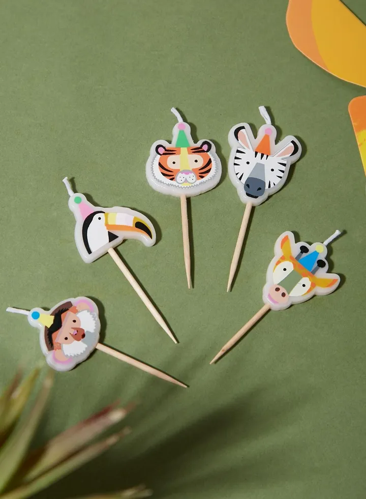 Party Animals Shaped Candles 5Pk