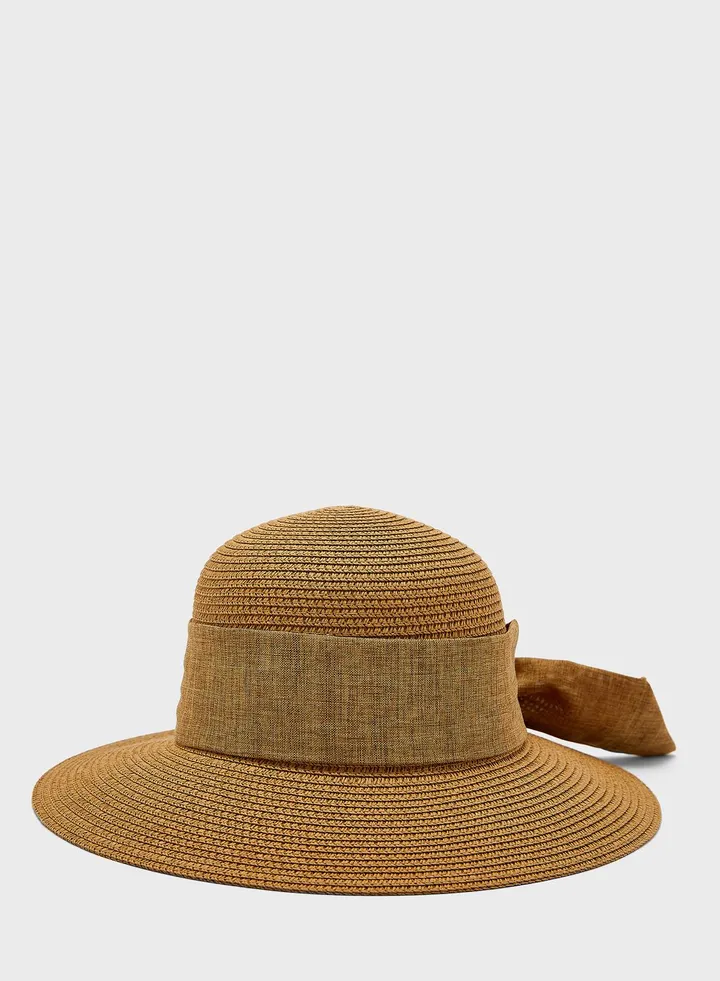 Bow Detail Fedora Hat