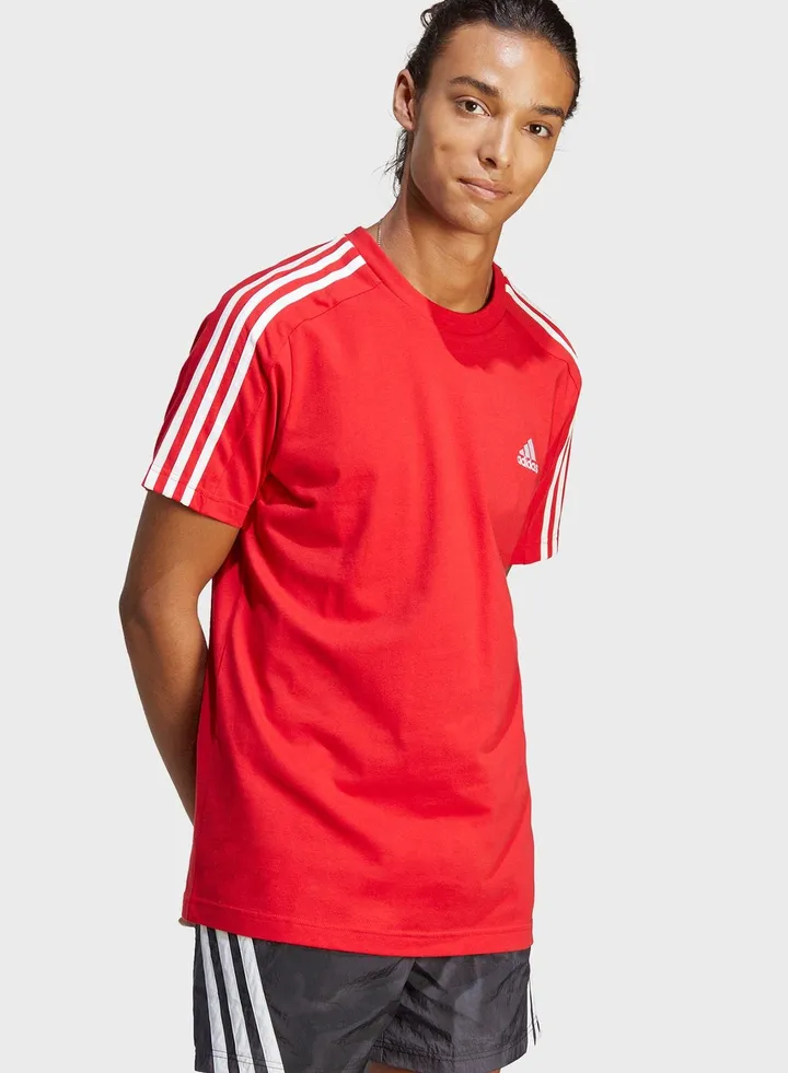 3 Stripe Essential Single Jersey T-Shirt