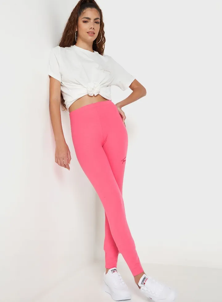 Logo High Waist Leggings