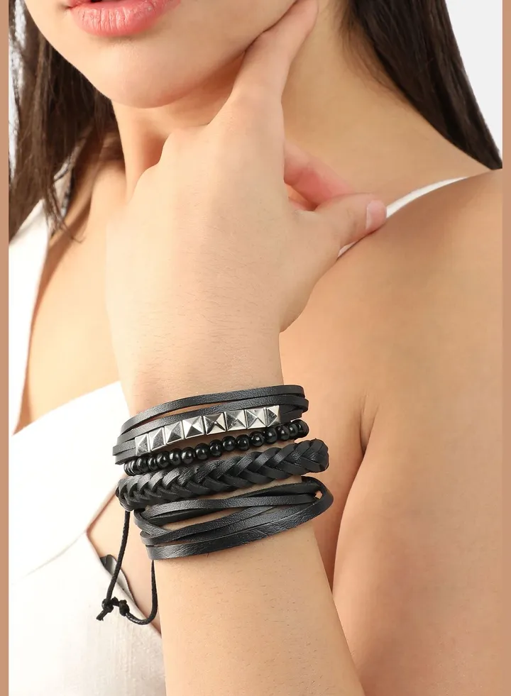 Trendy Casual PU Leather Designer Bracelet For Women