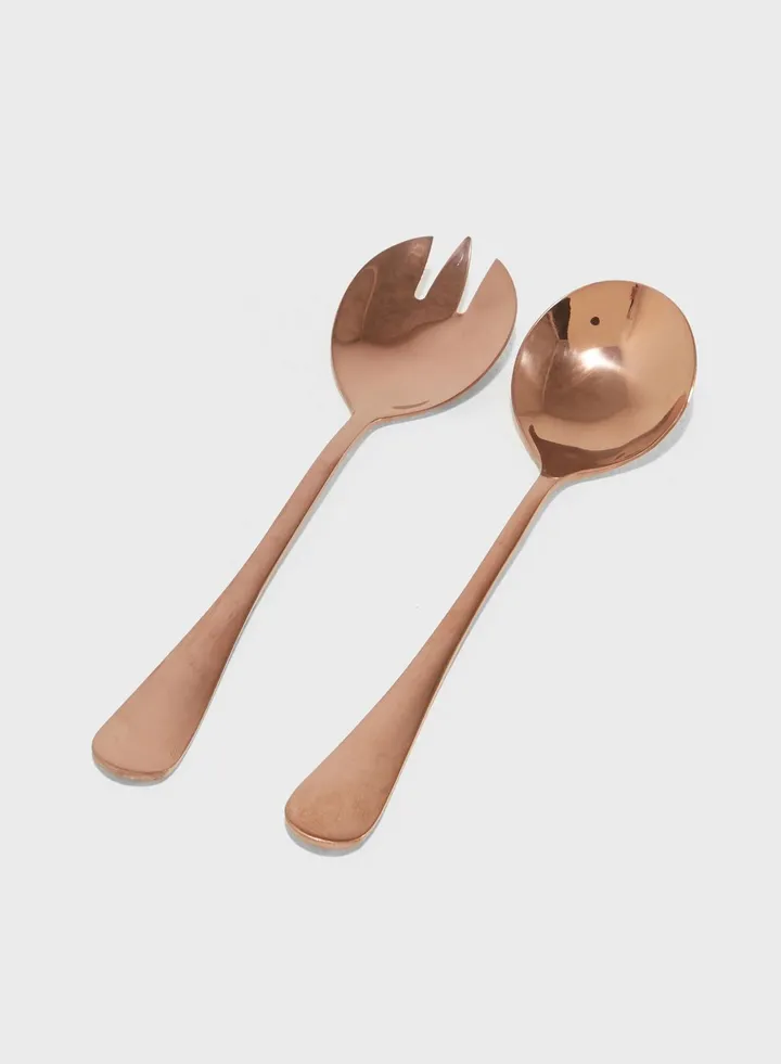 Rose Gold Salad Servers 20cm