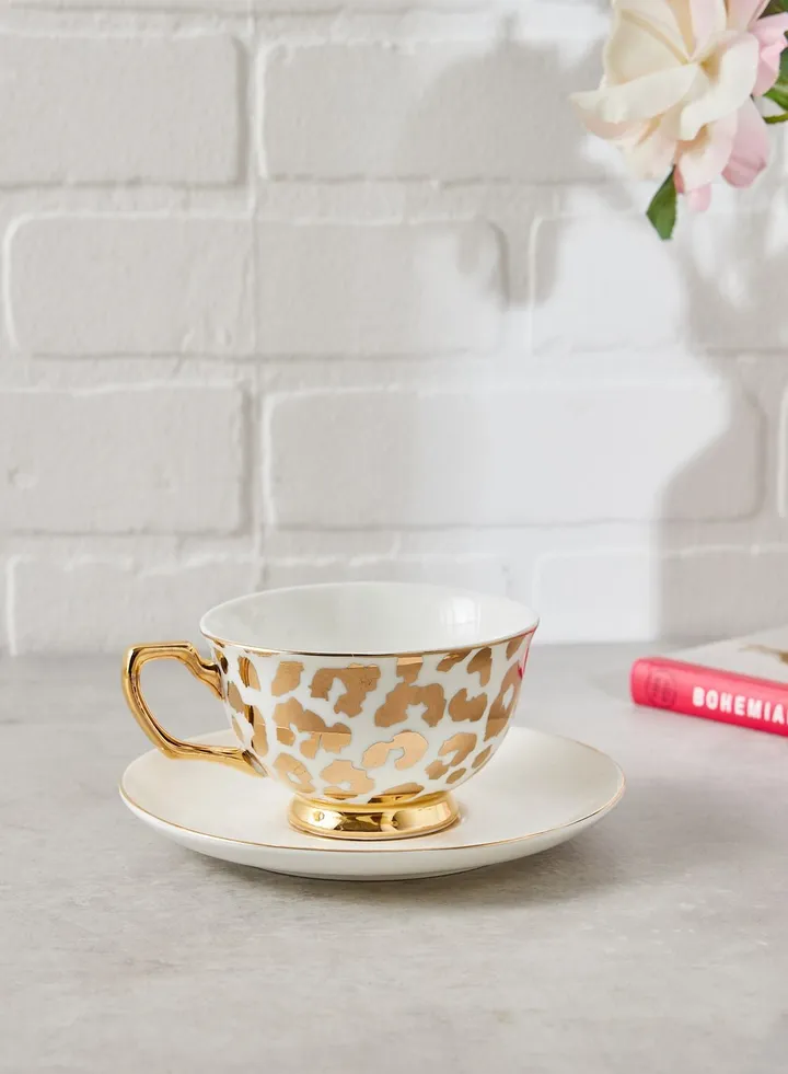 Louis Leopard Gold Signature Teacup