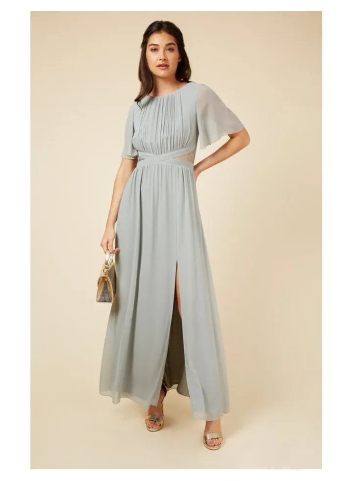 Little Mistress Sage Bridesmaid Dress