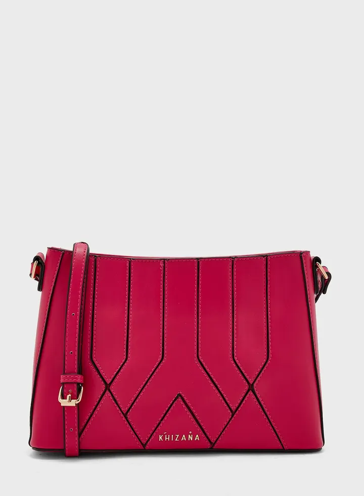 Line Pattern Crossbody Bag