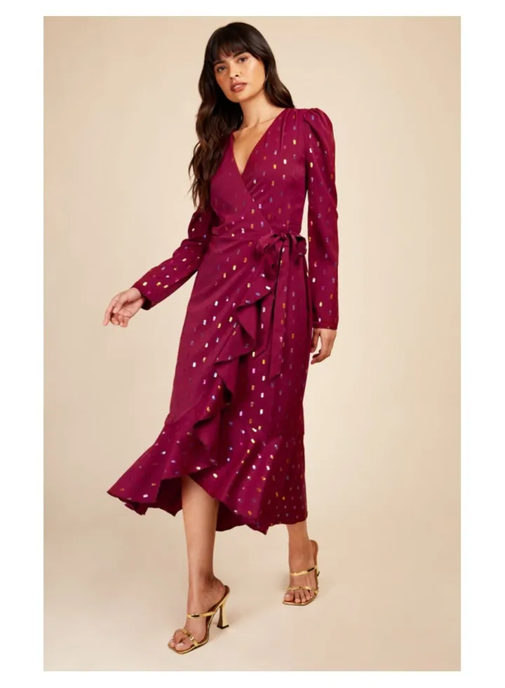 Little Mistress Berry Foil Midi