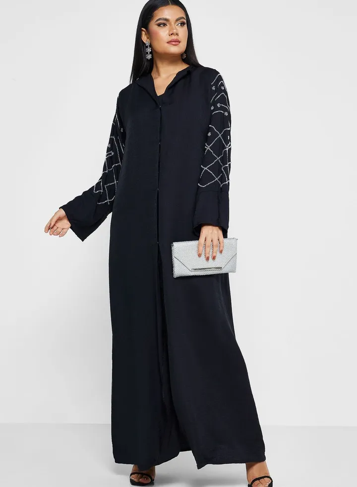 Embellished Sleeve Detail Abaya