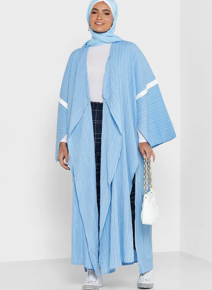 Ruffle Sleeve Trim Abaya