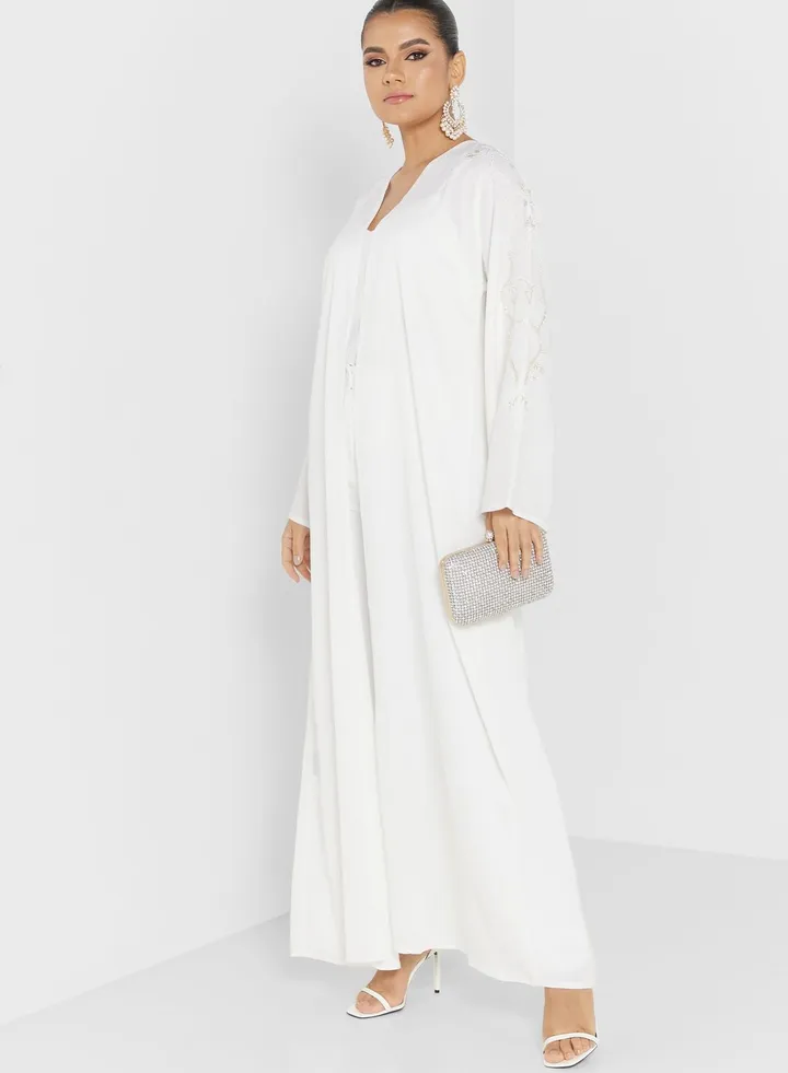 Embellished Wide Sleeve Abaya