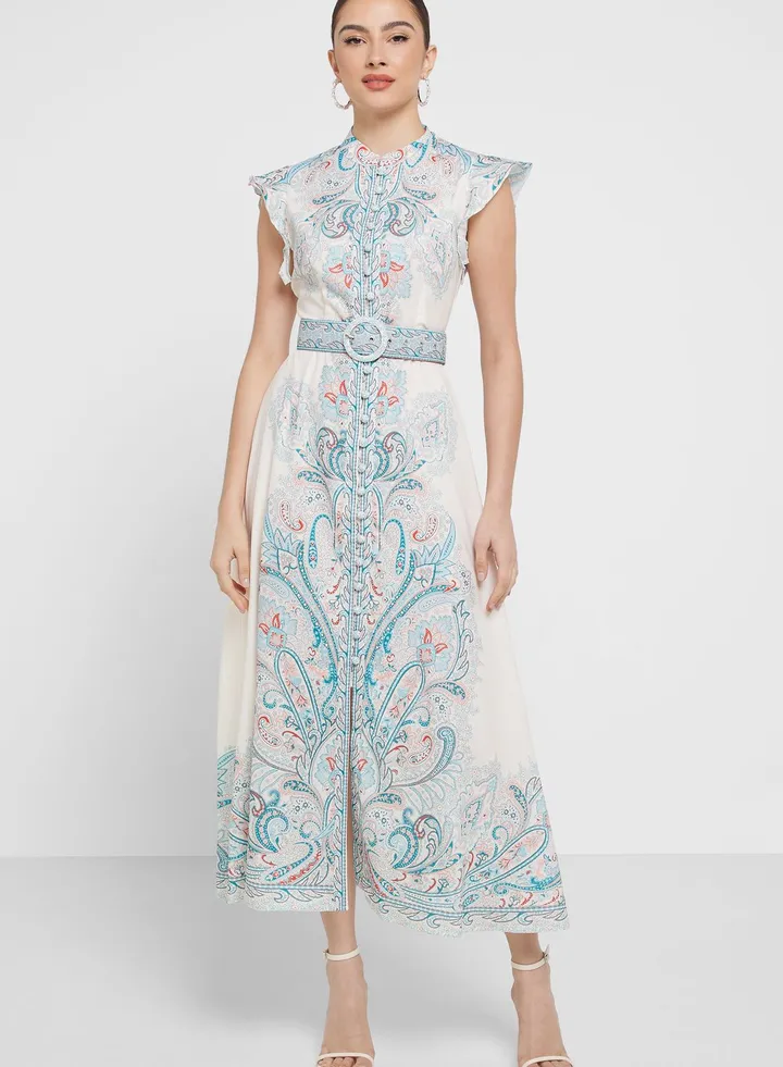 Abstract Print Dress