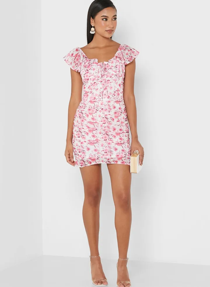 Bardot Floral Print Dress