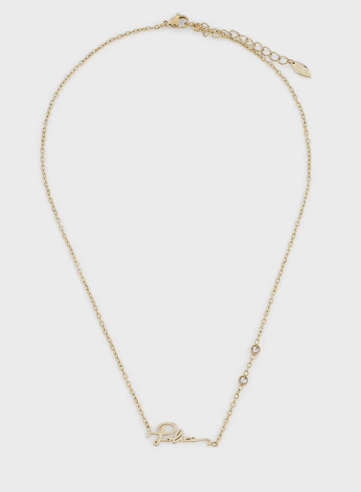 Stainless Steel Necklace With Crystals