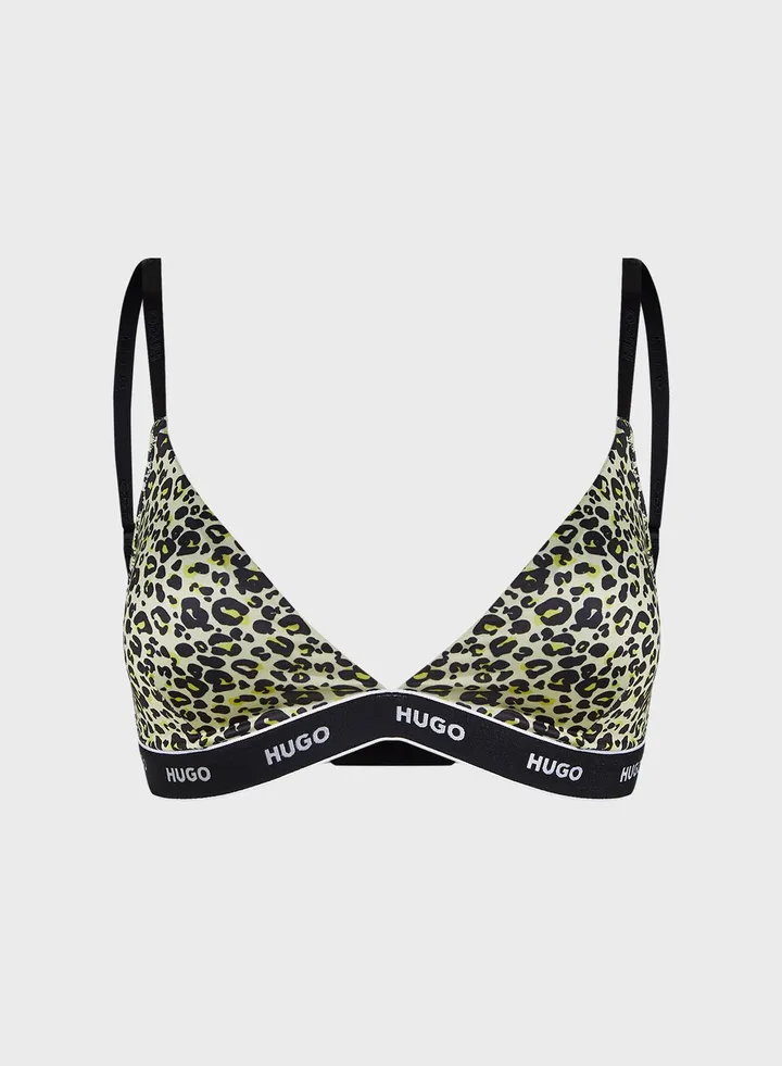 Printed Plunge Bra