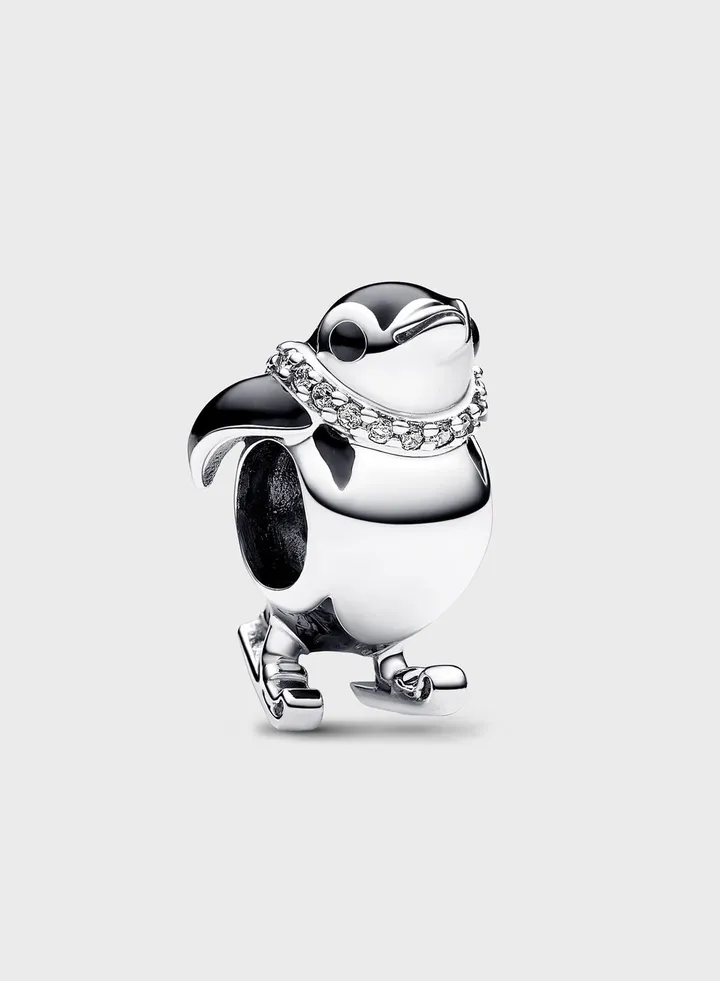 Skiing Penguin Charm