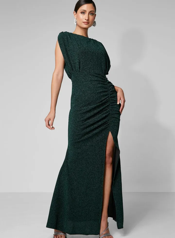 Shimmer Slit Dress
